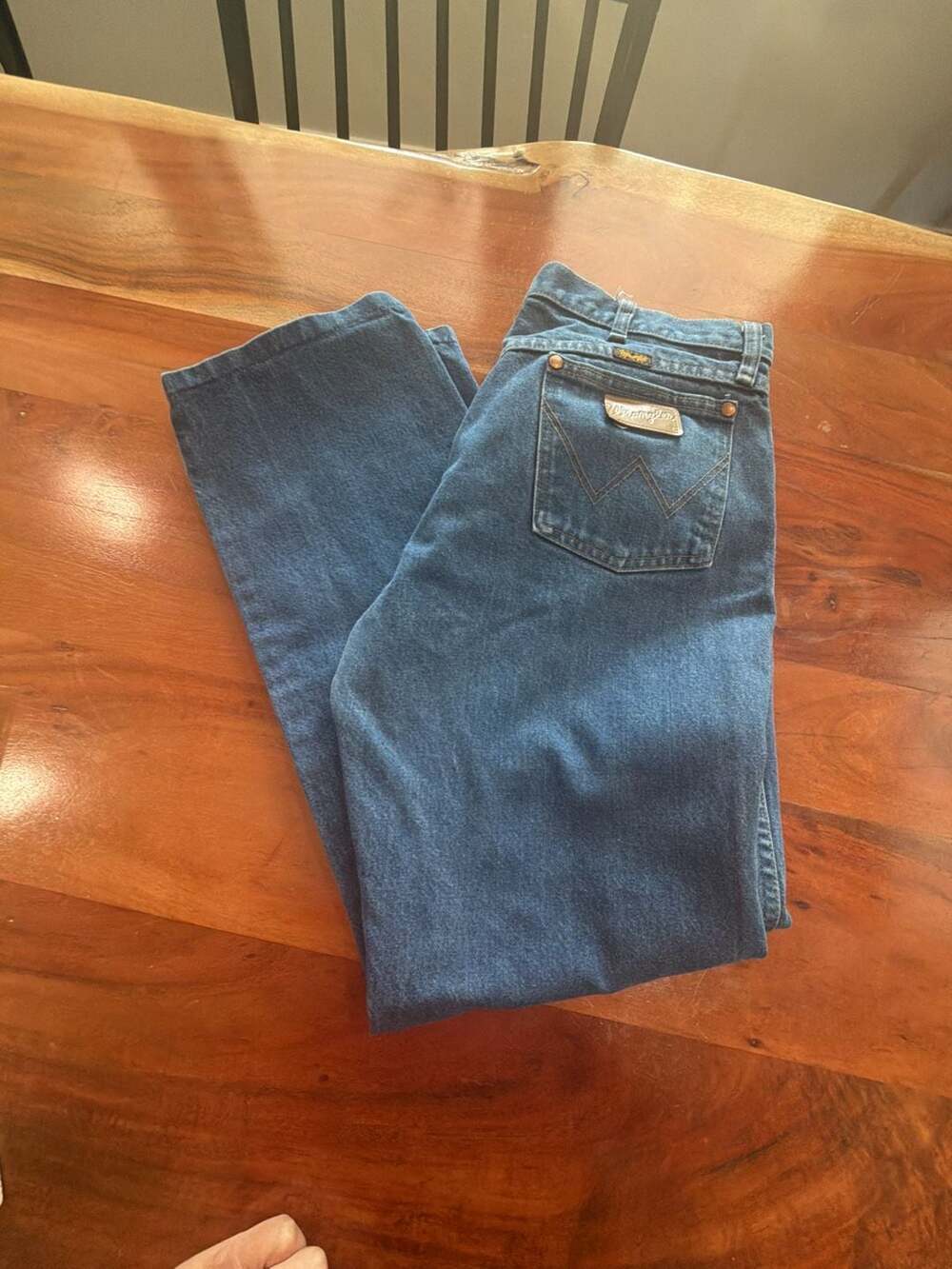 Wrangler Vintage Cowboy Cut Original Fit Jeans Blue Denim ALTERED READ DESCRIPTI